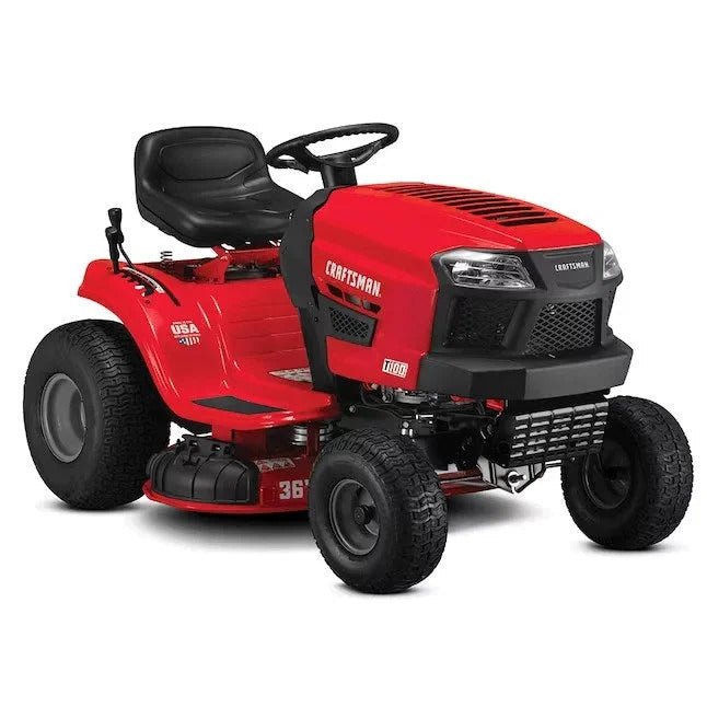 CRAFTSMAN T100 36 - Inch 11.5 HP Gas Riding Lawn Mower Briggs & Stratton Engine Manual 7 - Speed Transmission - Decindoor