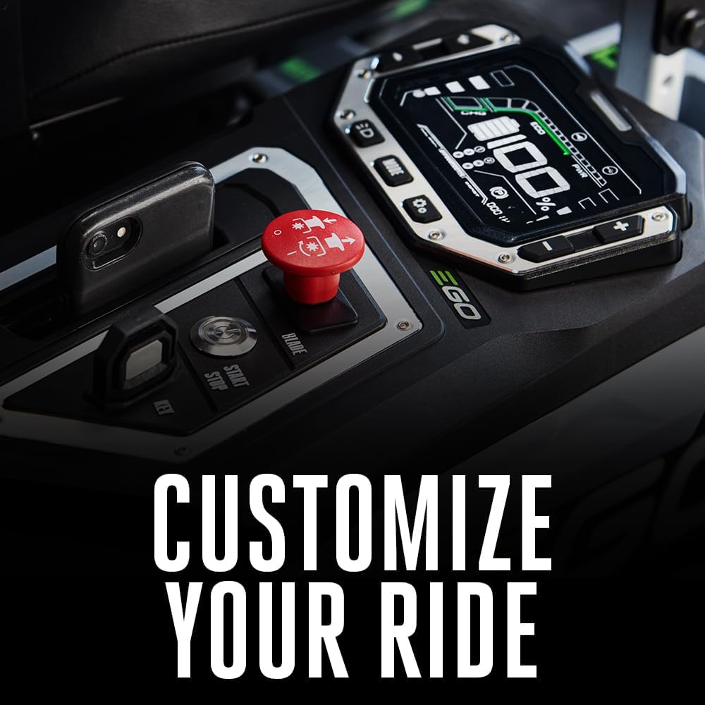 EGO Power+ Electric Riding Lawn Mower, 42" Deck with Zero Turn Radius, Includes (4) 56V 10.0Ah Batteries and Charger ZT4204L - Decindoor