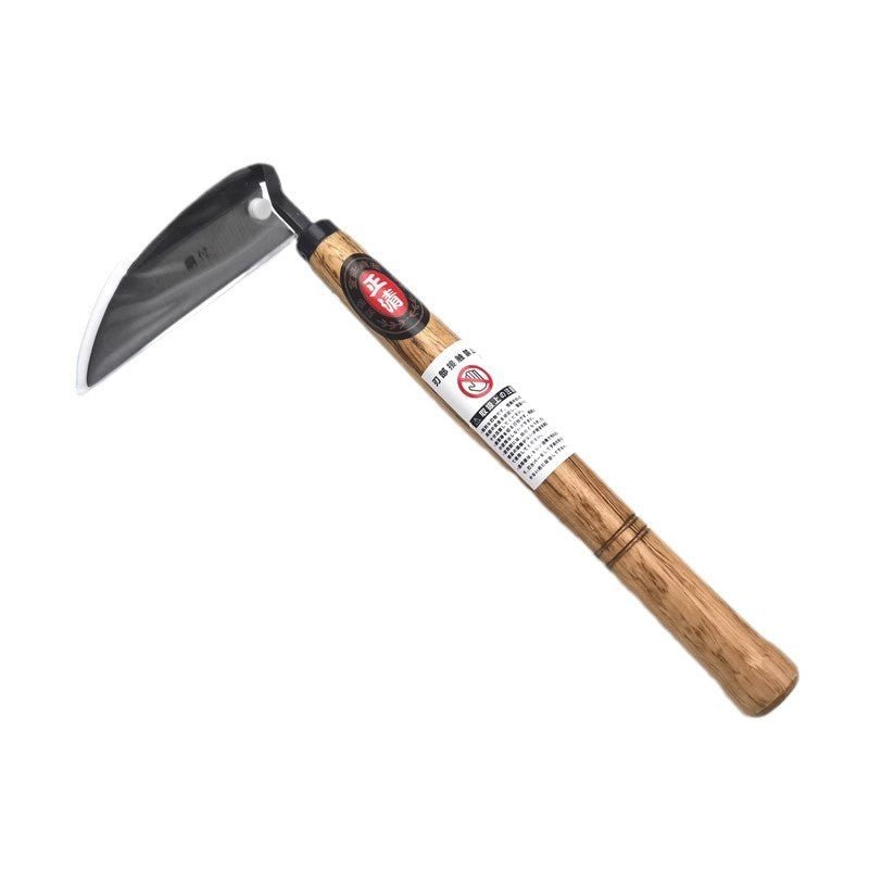 Composite Steel Bent Handlebar Sickle Steel Elbow Hoe Hand Weeding Sickle Gardening Weeding Farm Tools - Decindoor