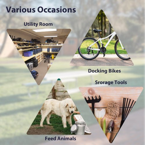 10' X 10' Metal Storage Shed For Ourdoor, Steel Yard Shed With Design Of Lockable Doors - Decindoor