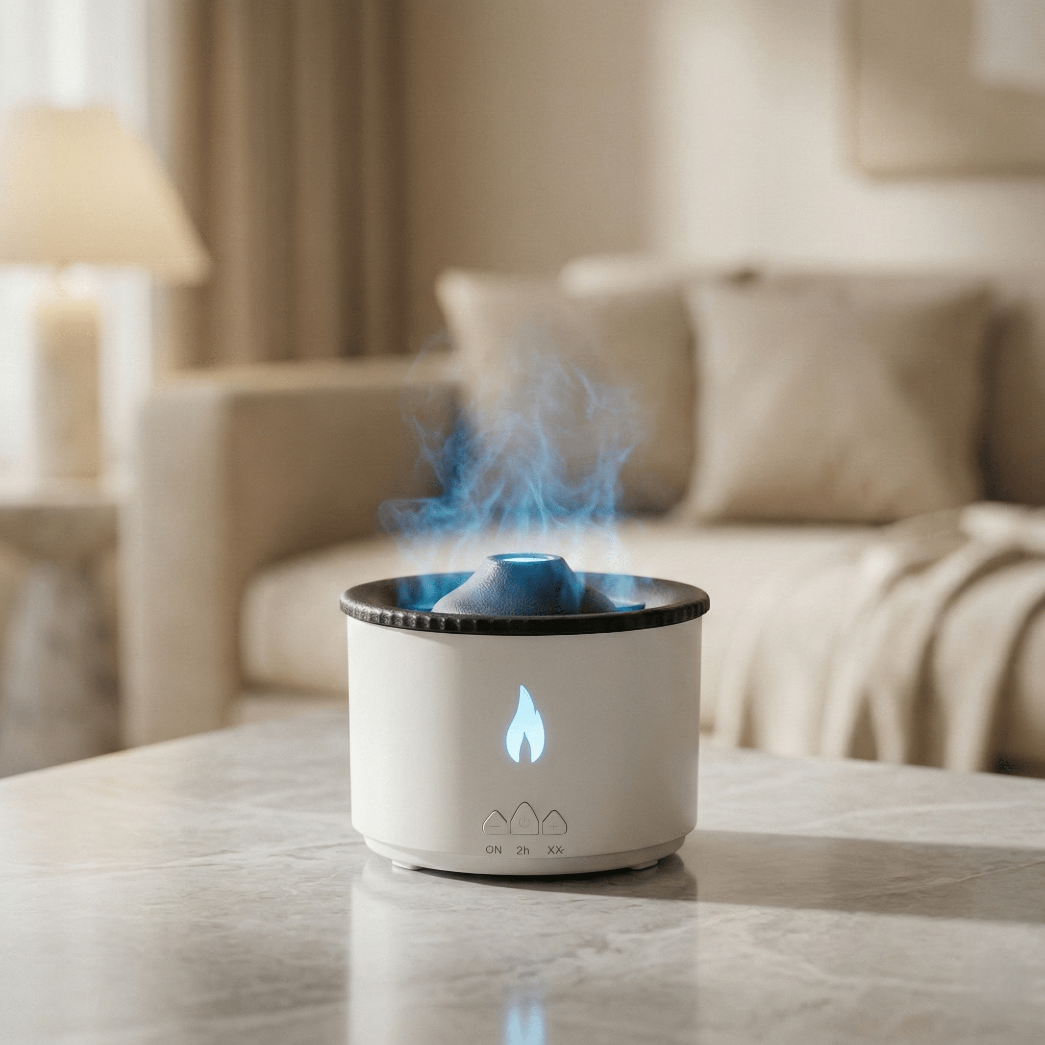 Volcano Flame Humidifier Diffuser with Aroma Mist - Decindoor