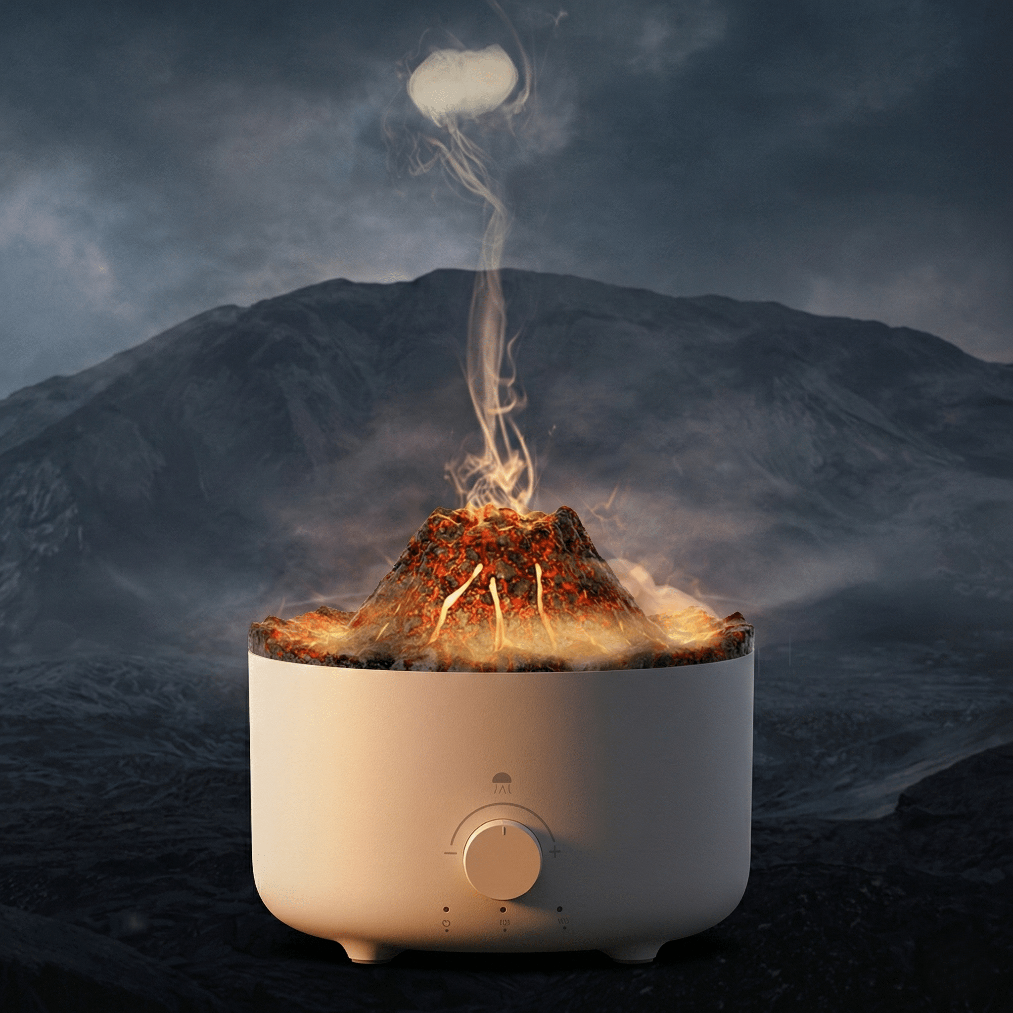 Volcano Flame Humidifier Diffuser with Aroma Mist - Decindoor