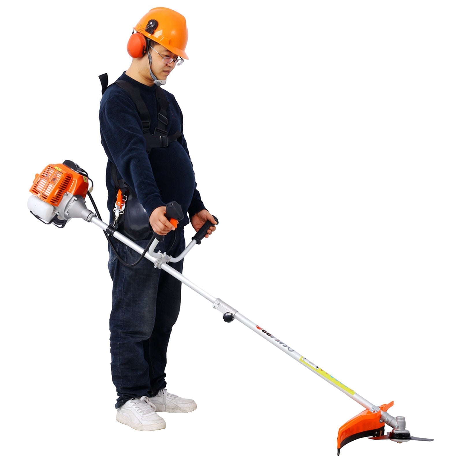 3 - in - 1 Blower, String Trimmer & 10" Brush Cutter with Rubber Handle and Shoulder Strap - Decindoor