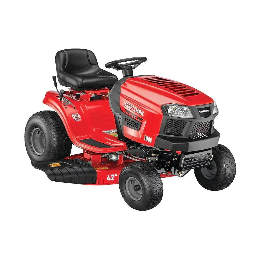 CRAFTSMAN T110 42-Inch 17.5 HP Gas Riding Lawn Mower Briggs & Stratton Engine 7-Speed Manual Transmission