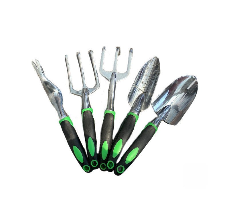 Garden Supplies 9 - piece Aluminum Alloy Set, Silicone Two - color Handle Shovel Gardening Tools - Decindoor