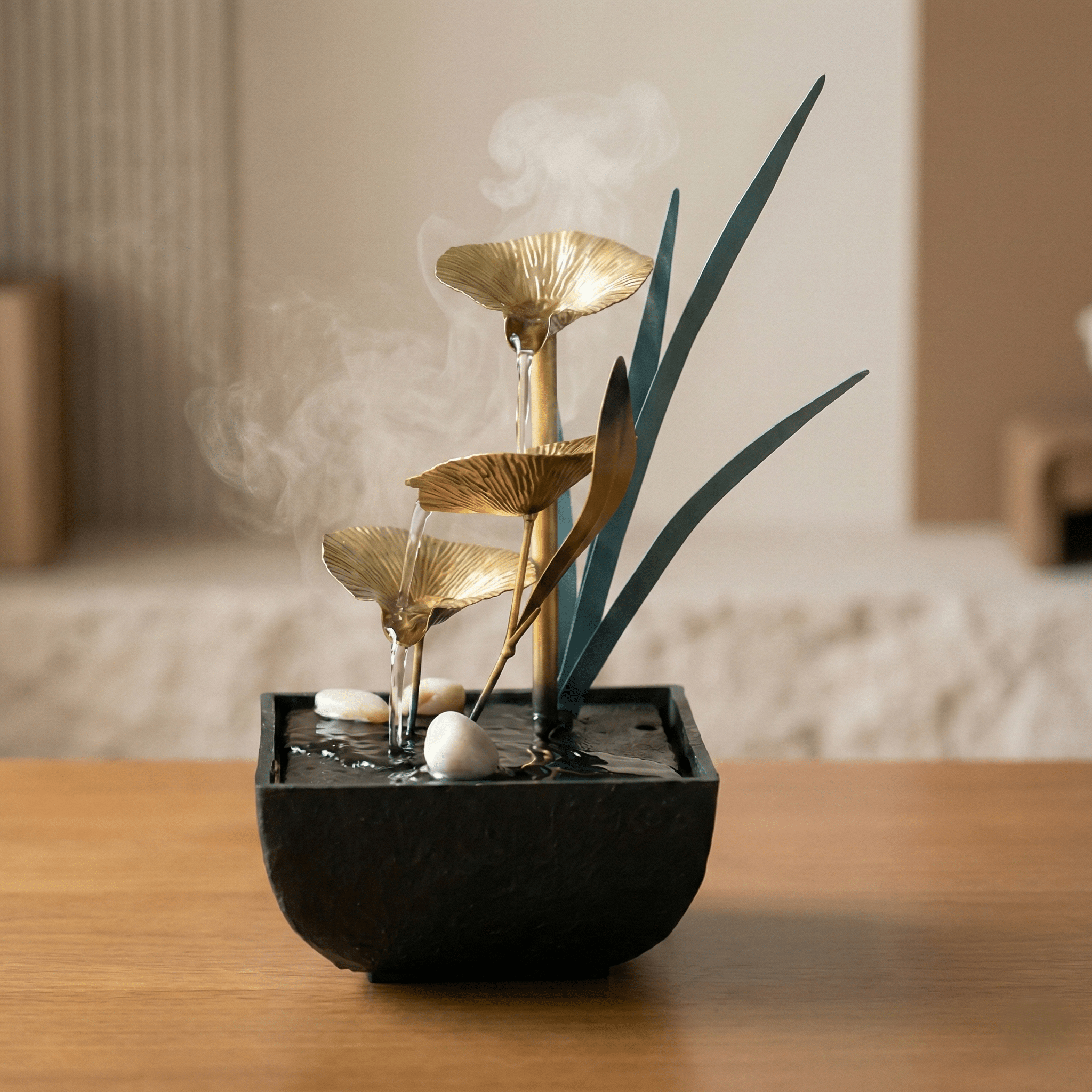 Bonsai Tabletop Humidifier – Rockery Fountain Decor - Decindoor