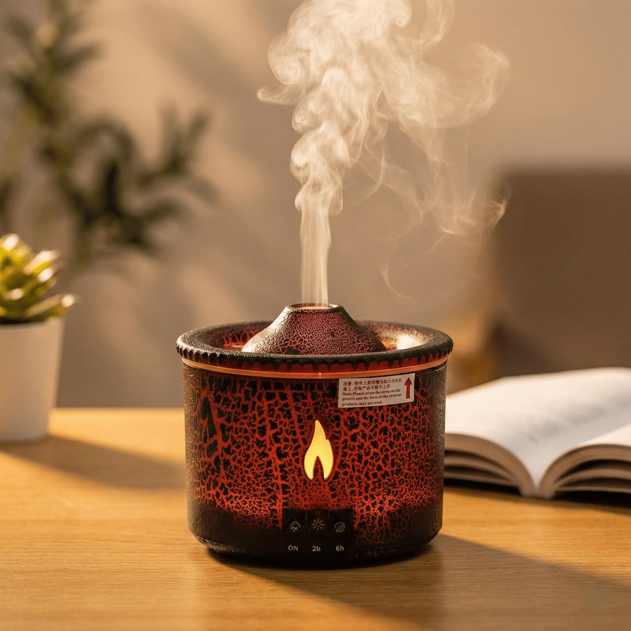Volcano Flame Humidifier Diffuser with Aroma Mist - Decindoor